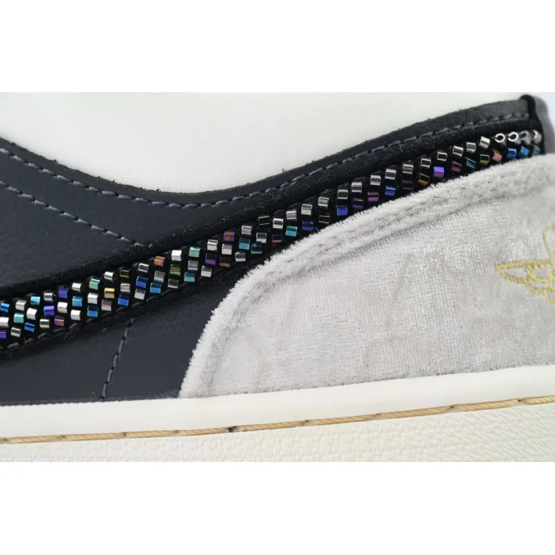 PKstockx Air Jordan 1 Low SE 'Beaded Swoosh' DV1762-001 