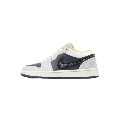 PKstockx Air Jordan 1 Low SE 'Beaded Swoosh' DV1762-001  01