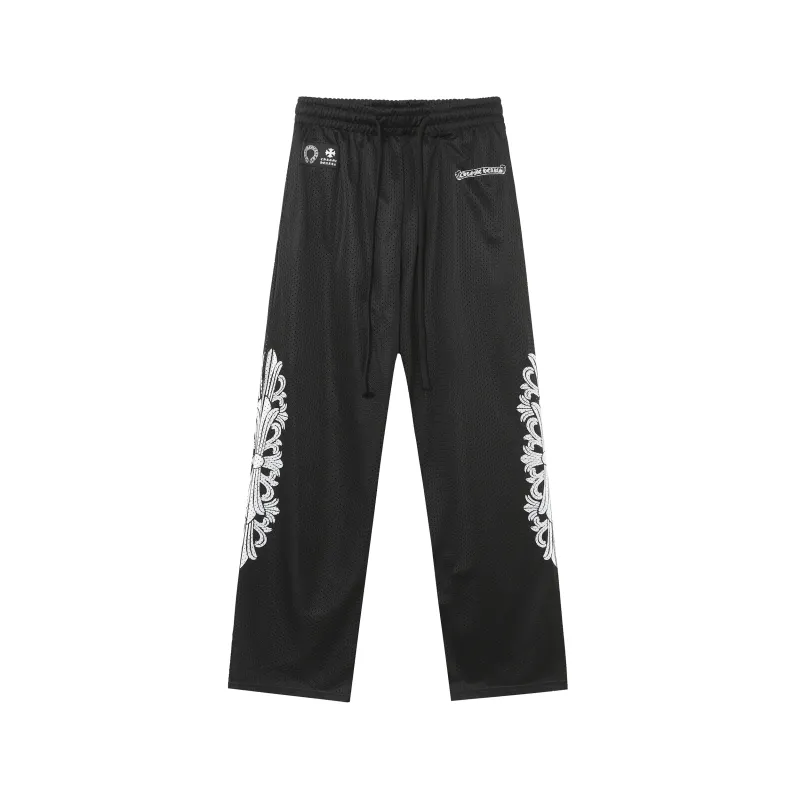 Chrome Hearts Floral Nylon Mesh Trackpants #9997 Blue/Green/Black/Red