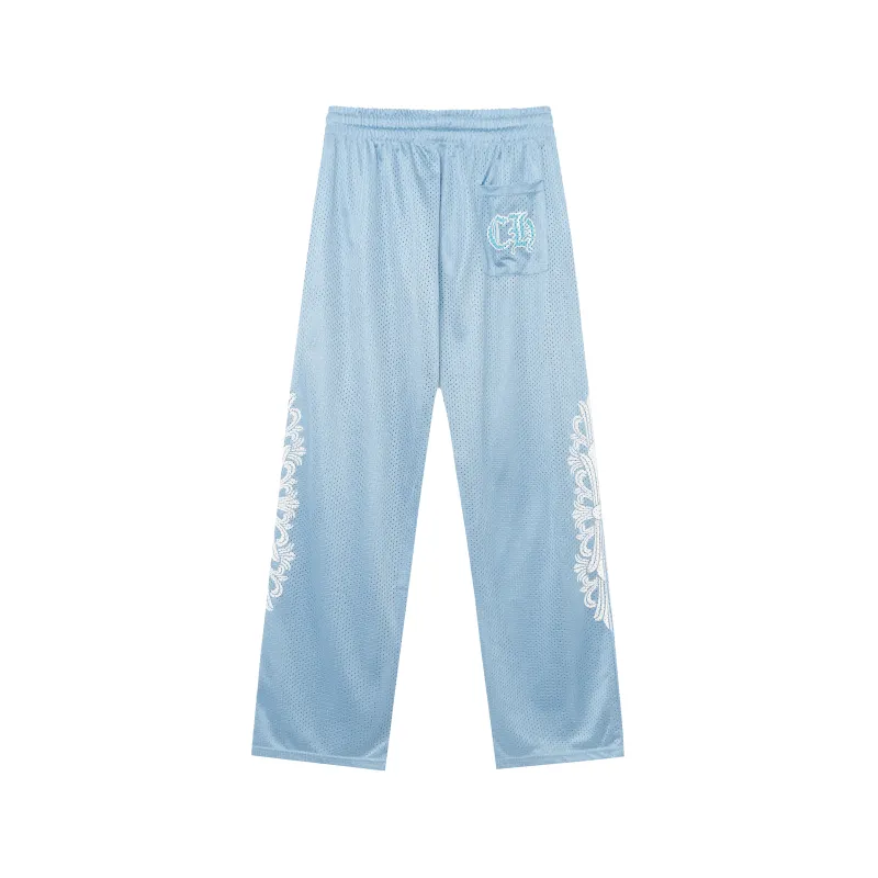 Chrome Hearts Floral Nylon Mesh Trackpants #9997 Blue/Green/Black/Red