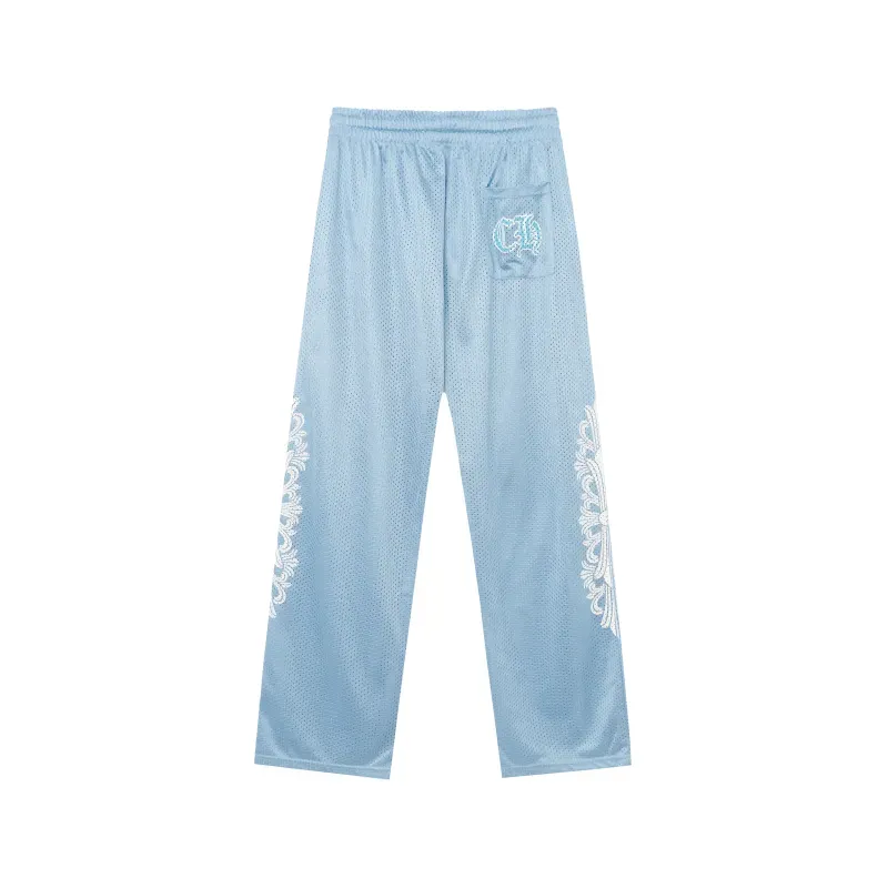 Chrome Hearts Floral Nylon Mesh Trackpants #9997 Blue/Green/Black/Red