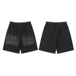 Chrome Hearts Rhinestone Drawstring Casual Versatile Shorts #2280 Black