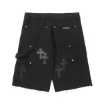 Chrome Hearts Studded Denim Shorts #9902 Black