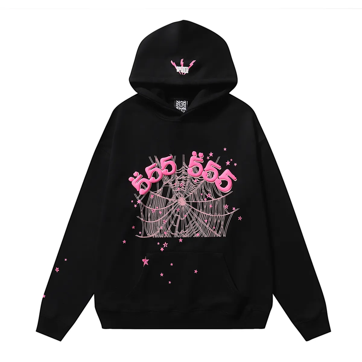 Sp5der Angel Number Hoodie & Sweatpant Set Black