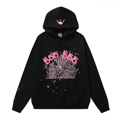 Sp5der Angel Number Hoodie & Sweatpant Set Black 02