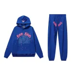 Sp5der Angel Number Hoodie & Sweatpant Set Blue