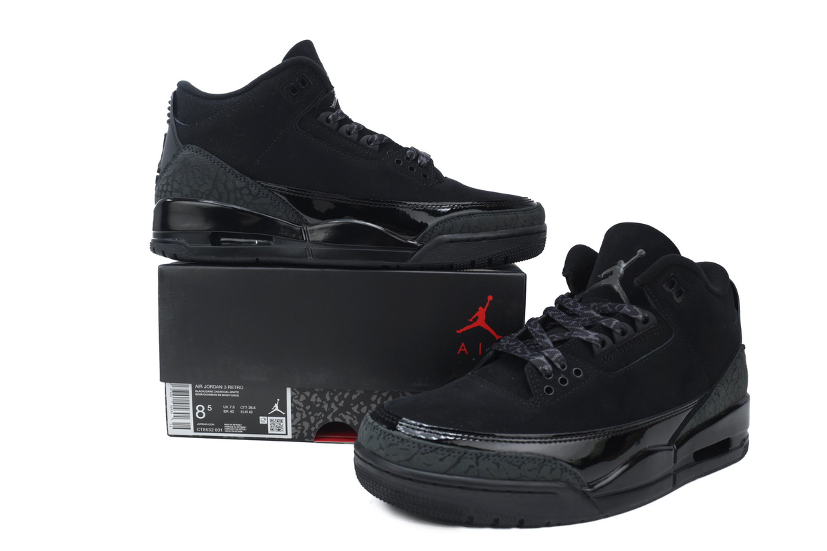 PK God Batch Air Jordan 3 Retro Black Cat 136064-002