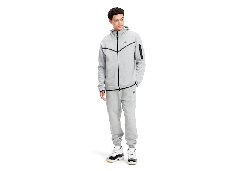 Nike Sportswear Tech Fleece Full Zip Hoodie & Joggers Set Grey