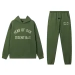  Fear of God Essentials Fleece II Hoodie & Sweatpant Set  Green