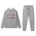  Fear of God Essentials Fleece II Hoodie & Sweatpant Set  Grey