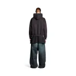BALENCIAGA Men's Loop Sports Icon Hoodie Medium Fit in Black