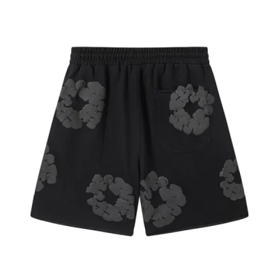 Denim Tears The Cotton Wreath Shorts Black Grey 01