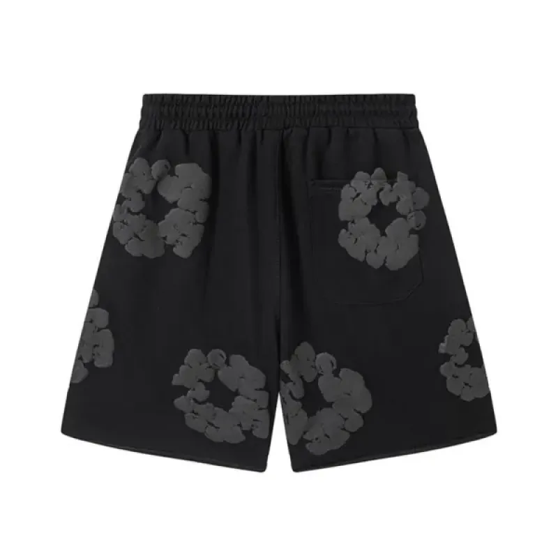Denim Tears The Cotton Wreath Shorts Black Grey