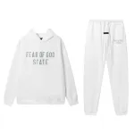 Fear of God Essentials Fleece Hoodie & Sweatpant Set  White
