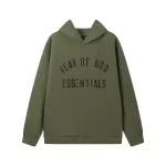 Fear of God Essentials Fleece II Hoodie & Sweatpant Set  Olive Green