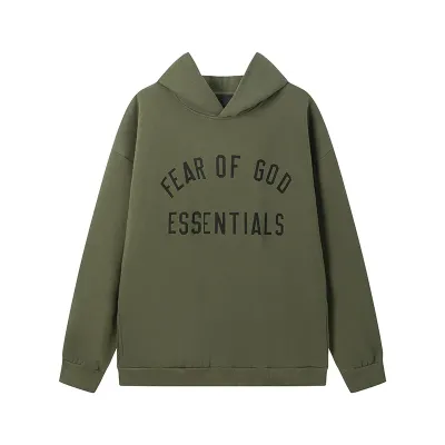 Fear of God Essentials Fleece II Hoodie & Sweatpant Set  Olive Green 02