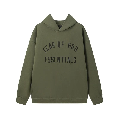 Fear of God Essentials Fleece II Hoodie & Sweatpant Set  Olive Green 02