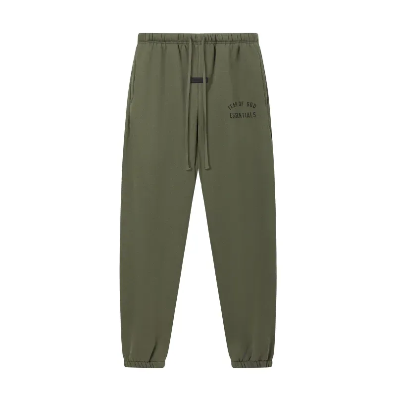 Fear of God Essentials Fleece II Hoodie & Sweatpant Set  Olive Green