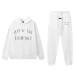 Fear of God Essentials Fleece II Hoodie & Sweatpant Set  White