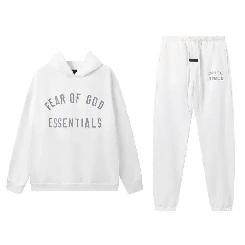 Fear of God Essentials Fleece II Hoodie & Sweatpant Set  White