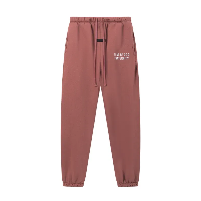 Fear of God Essentials Heavy Fleece Hoodie & Sweatpant Set  Claret Red