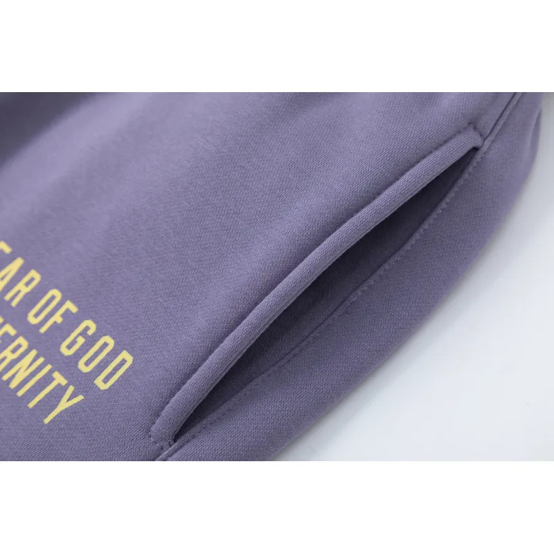 Fear of God Essentials Heavy Fleece Hoodie & Sweatpant Set Lavender
