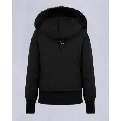 Moose Knuckles Black Jacket Black Wool Collar（NFC) 02