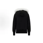 Moose Knuckles Black Jacket White Wool Collar（NFC)