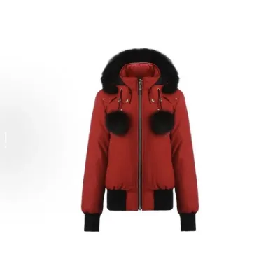 Moose Knuckles Red Jacket Black Wool（NFC) 01