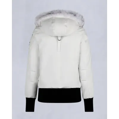 Moose Knuckles White Jacket White Wool Collar（NFC) 02