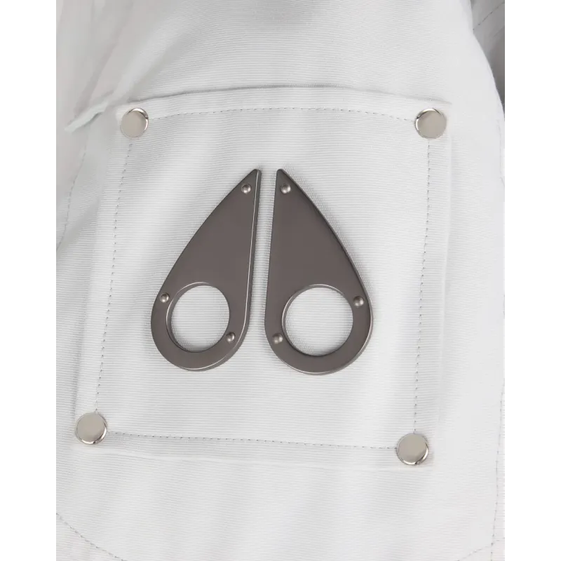 Moose Knuckles White Jacket White Wool Collar(NFC)
