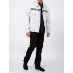 Balenciaga Front Logo Denim Jacket Cement