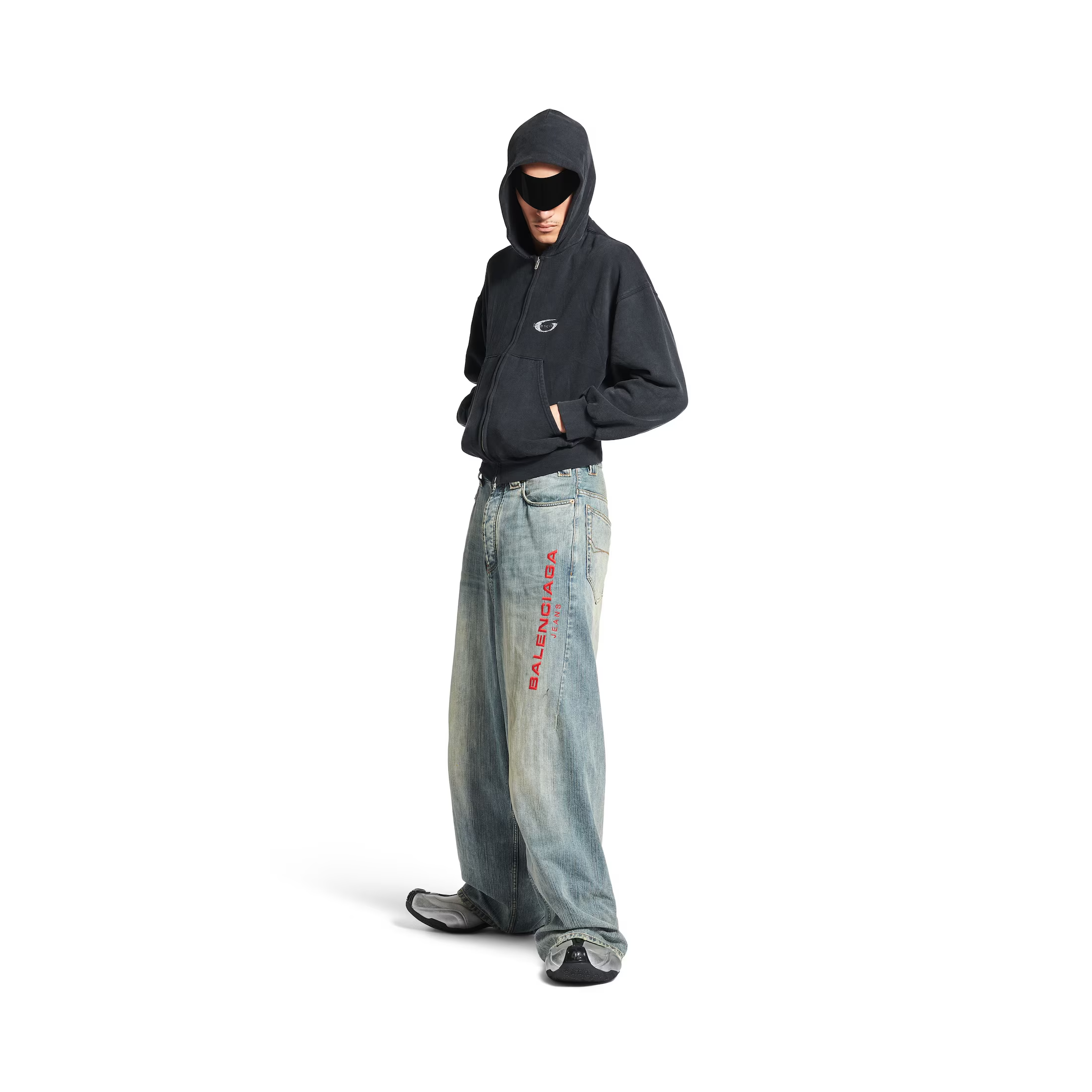 Balenciaga Men's Baggy Pants in Stained