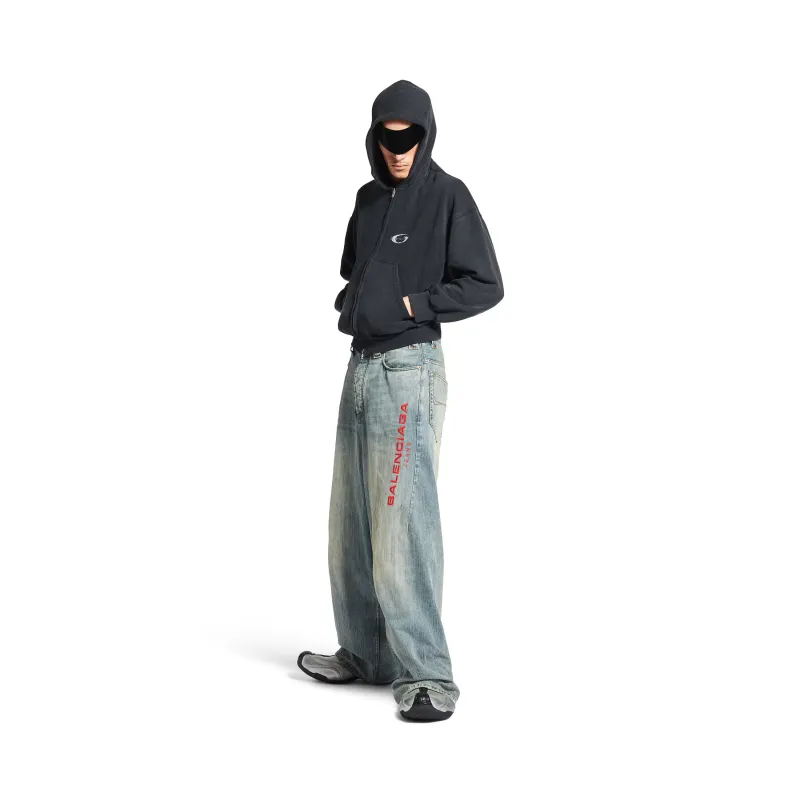 Balenciaga Men's Baggy Pants in Stained