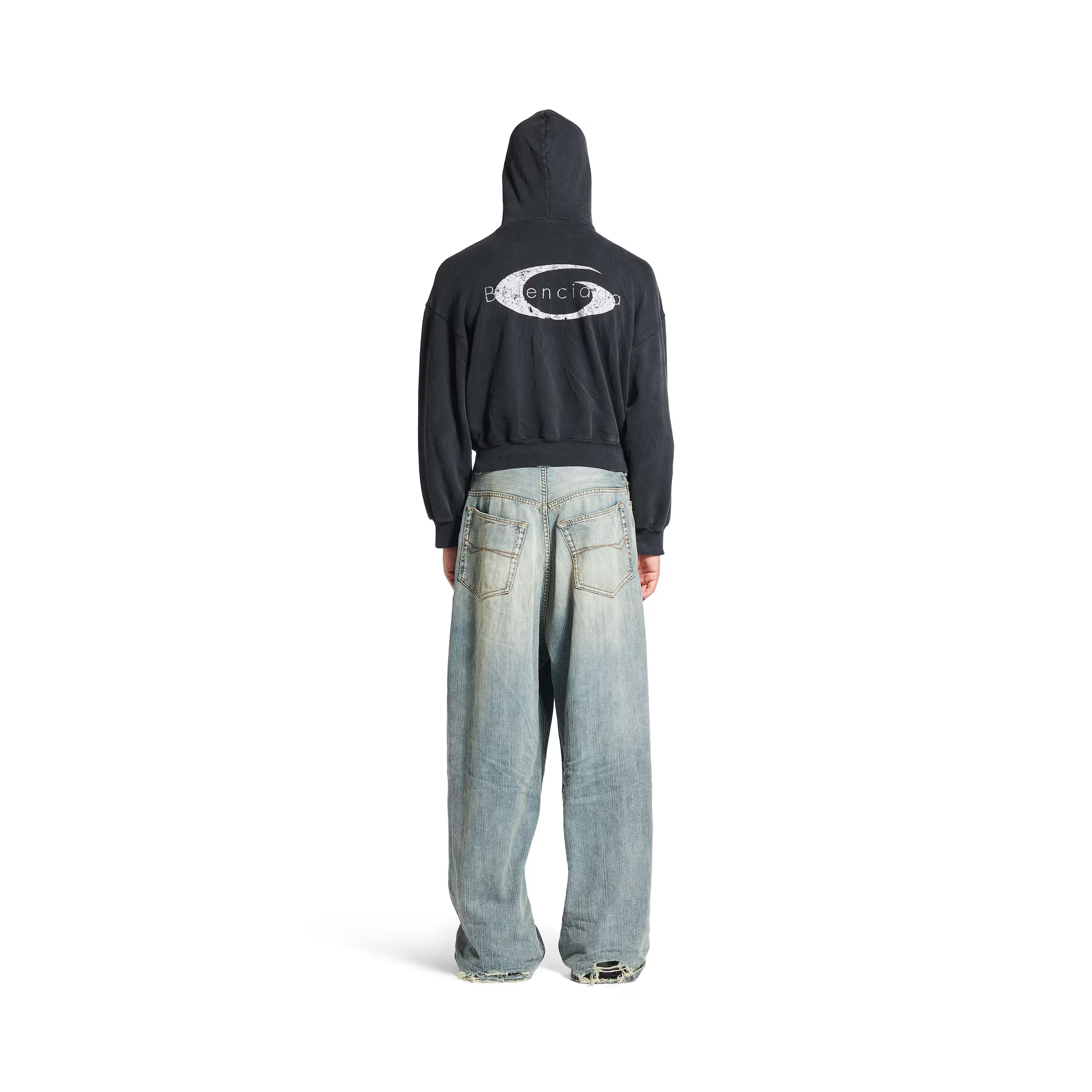 Balenciaga Men's Baggy Pants in Stained
