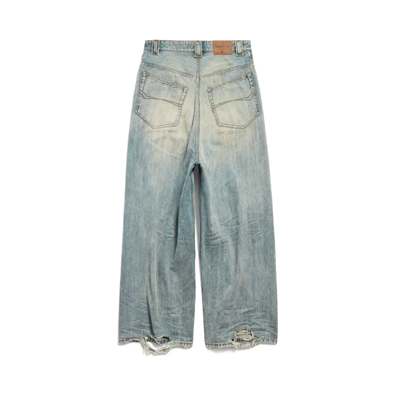 Balenciaga Men's Baggy Pants in Stained