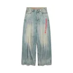 Balenciaga Men's Baggy Pants in Stained
