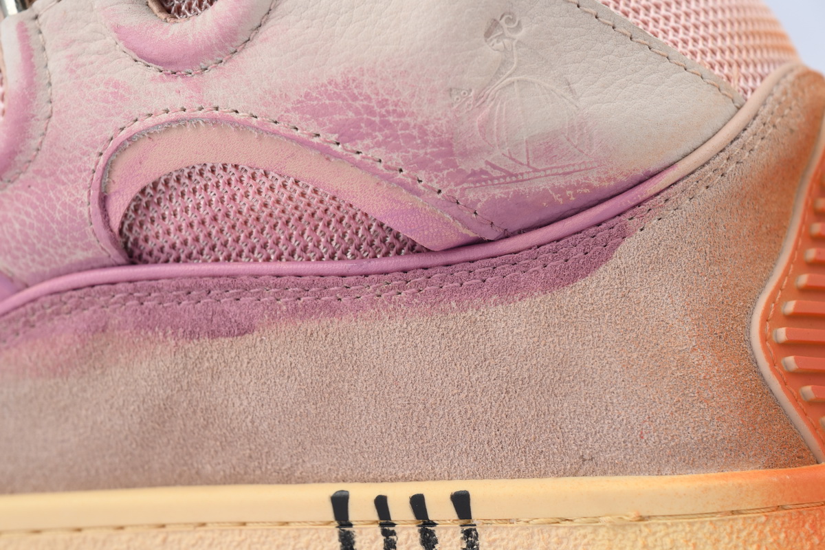 Gallery Dept. x Lanvin Curb Light Sneakers 'Paint Drip - Pale Pink'