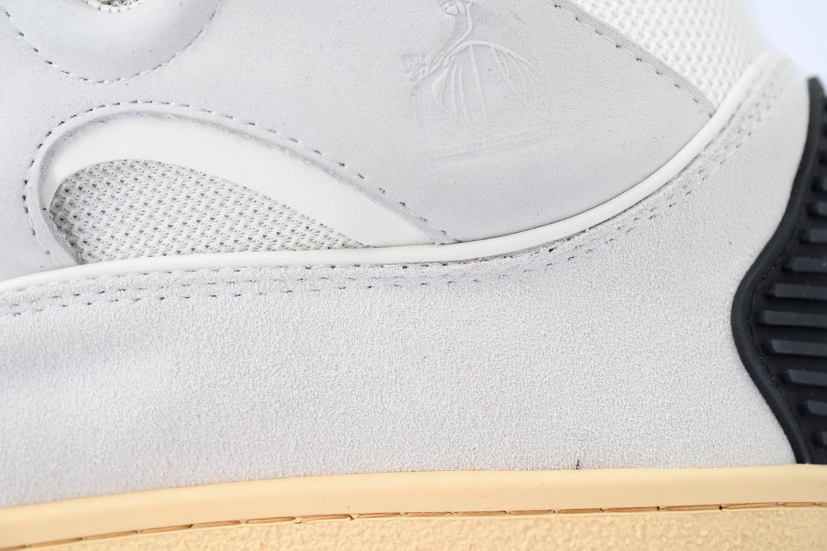 Lanvin Curb Leather Sneaker White Black