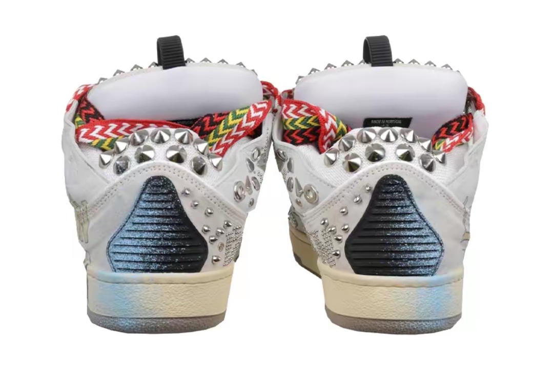 Lanvin Curb Sneaker Graffiti PB FW-SKDK02-STUD-P22-00M2