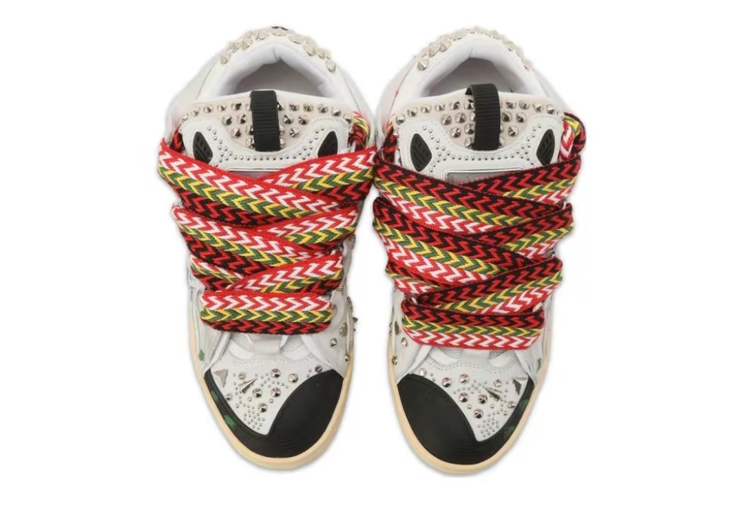 Lanvin Curb Sneaker Graffiti PB FW-SKDK02-STUD-P22-00M2