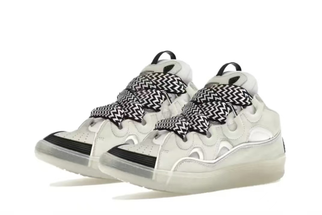 Lanvin Curb Sneakers White Black