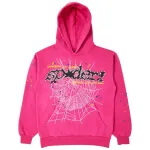 Sp5der P*NK V2 Hoodie Pink
