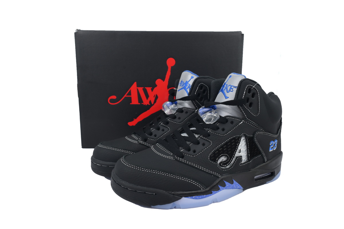 PK God Batch Awake NY x Air Jordan 5 Retro 'Black Racer Blue DV4982-004