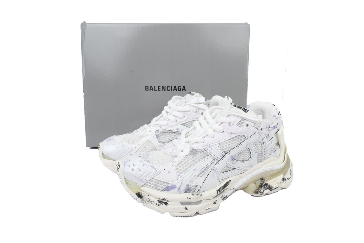 PK God Batch Balenciaga Runner Sneaker White Graffiti 772767 W3RNY 2301