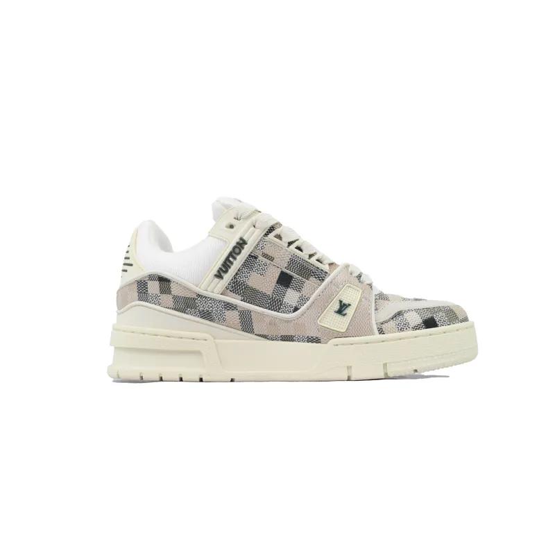 PK God Batch Louis Vuitton Grey White Grid