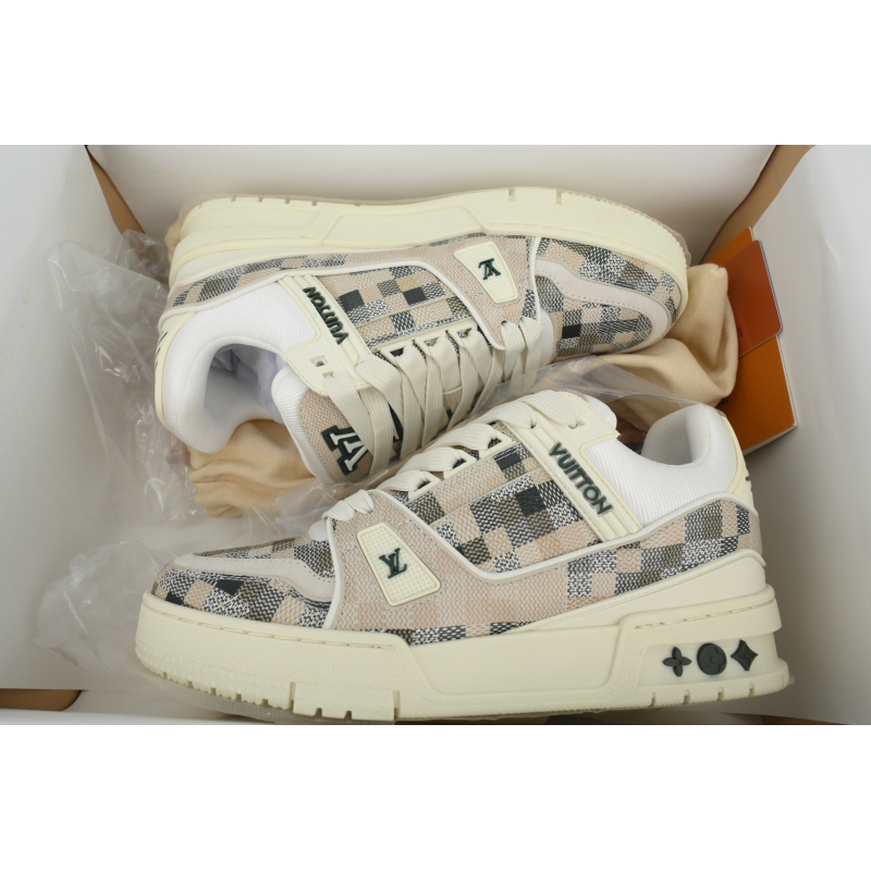 PK God Batch Louis Vuitton Grey White Grid