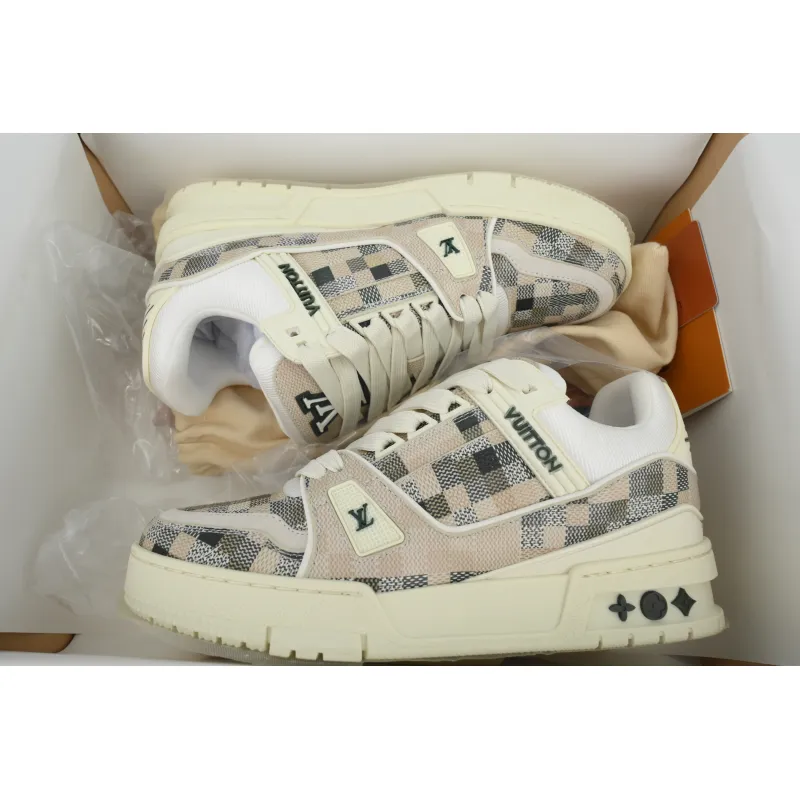 PK God Batch Louis Vuitton Grey White Grid
