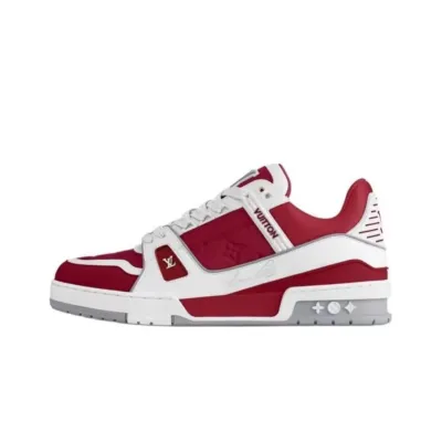 PK God Batch Louis Vuitton LV Trainer Sari Red 01