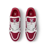 PK God Batch Louis Vuitton LV Trainer Sari Red